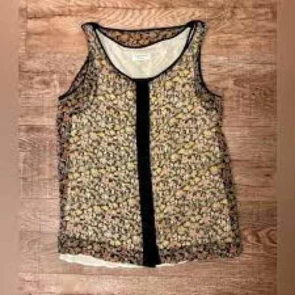 Rag & Bone Silk Floral Layered Tank Blouse - size 6 - Picture 2 of 2
